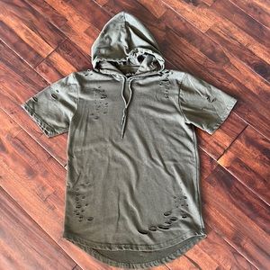Mens Distressed Hoodie